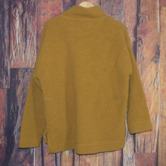 American Eagle Aerie Women's M Teddy Fleece Quarter Button Sweater Pullover Top - Picture 6 of 8